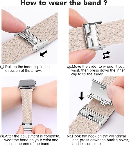 Miniatura 6 de Qimela Correa Compatible con Apple Watch de 38 mm, 40 mm, 41 mm, 42 mm, 44 mm, 45 mm, 46 mm, 49 mm, para mujeres y hombres, correa deportiva Solo