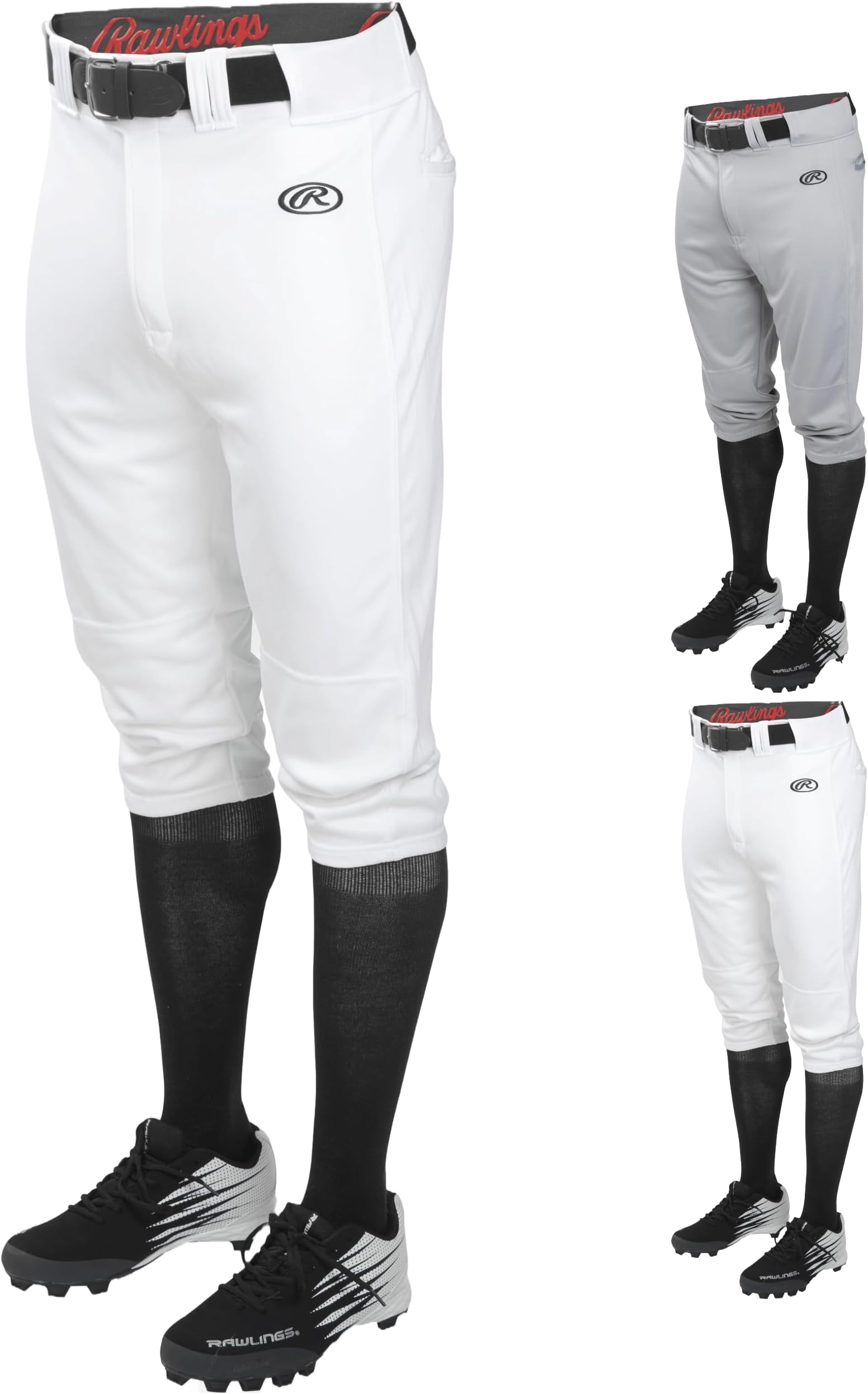 Launch Series Game/Practice Baseball Pant, Adult, Solid Color, Knicker, White, Medium