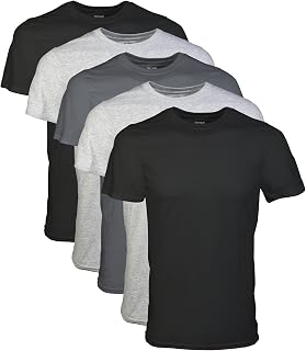 Gildan G1100 Men's Crew Neck T-Shirts Multipack: Soft 100% Cotton, Moisture-Wicking, Tag-Free Comfort