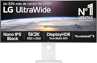 LG 40U990A-W - Monitor UltraWide de 40", Curvo 2500R, Painel Nano IPS, (5121 x 2160), 120 Hz, Ultrapanorâmico 21:9, FreeSync Premium, Branco com Textura, DCI-P3 99%