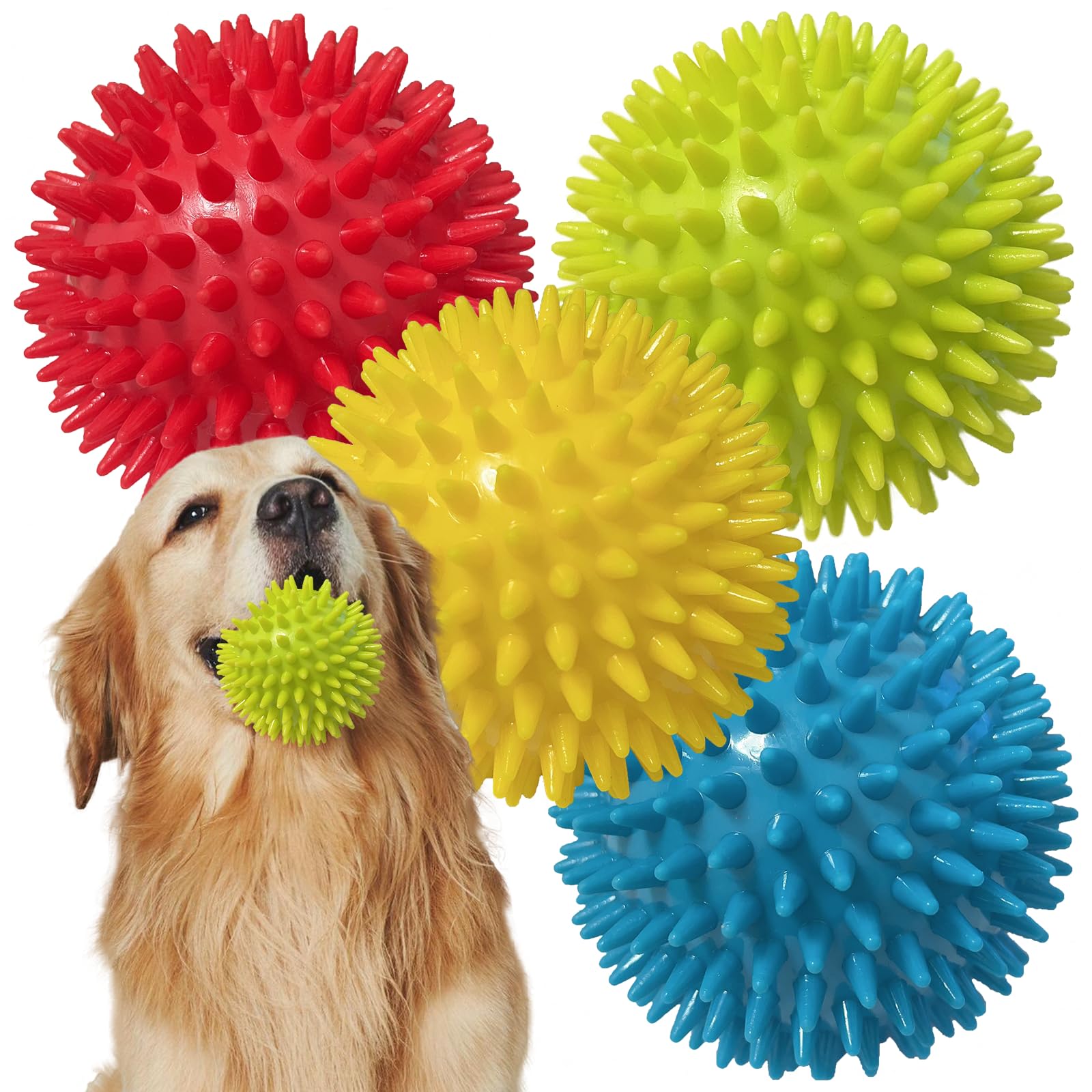 4 5 Heavy squeaky dog ball toys are suitable for medium and large dogs Dog Chew Toys Dog