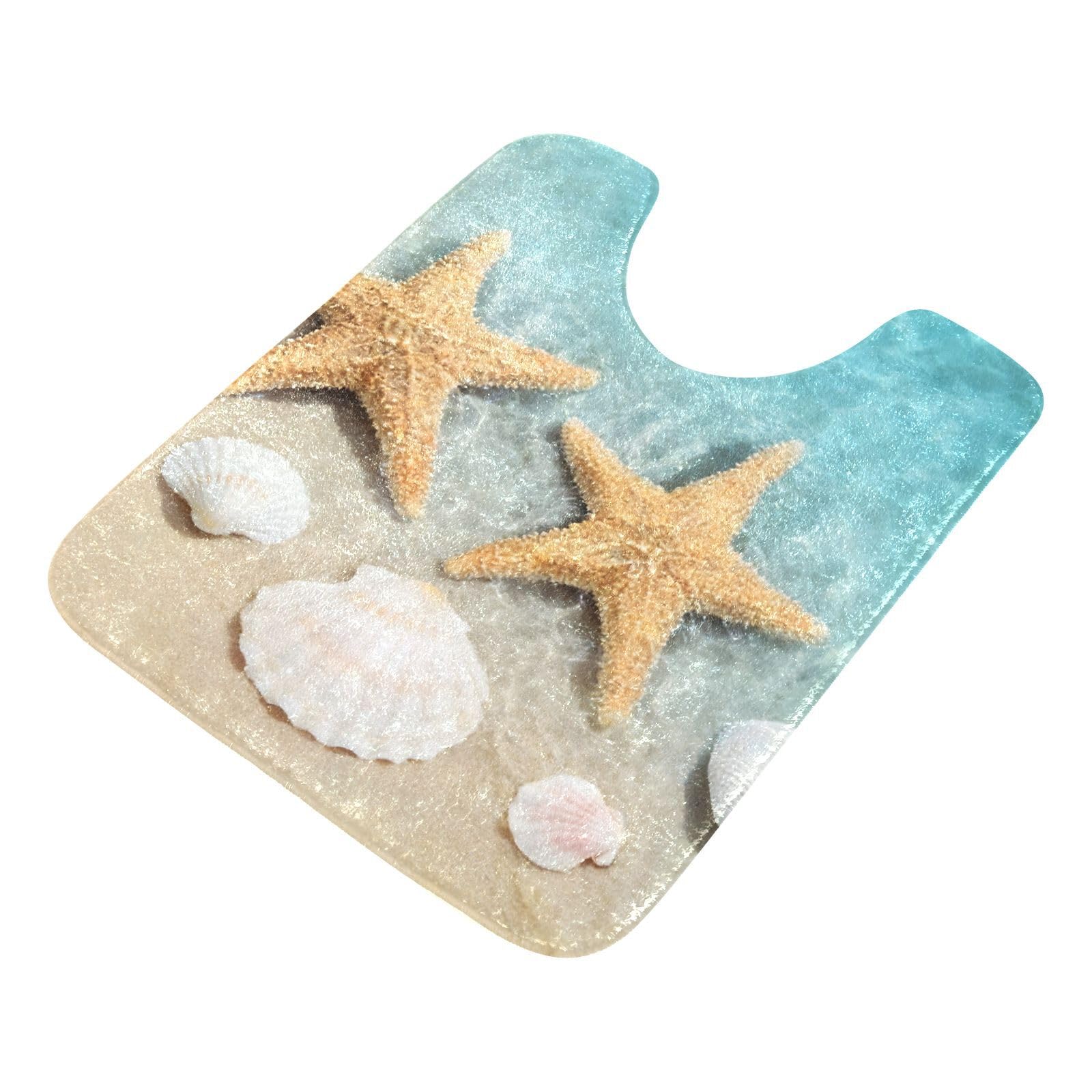 Tapis de bain en forme de U moelleux pour éviter les pieds froids sur le carrelage