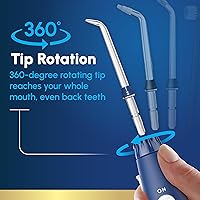 Vista 25 de Waterpik Acuario irrigador dental para limpieza de dientes, encías, aparatos ortopédicos, cuidado dental, energía eléctrica con 10 ajustes, 7