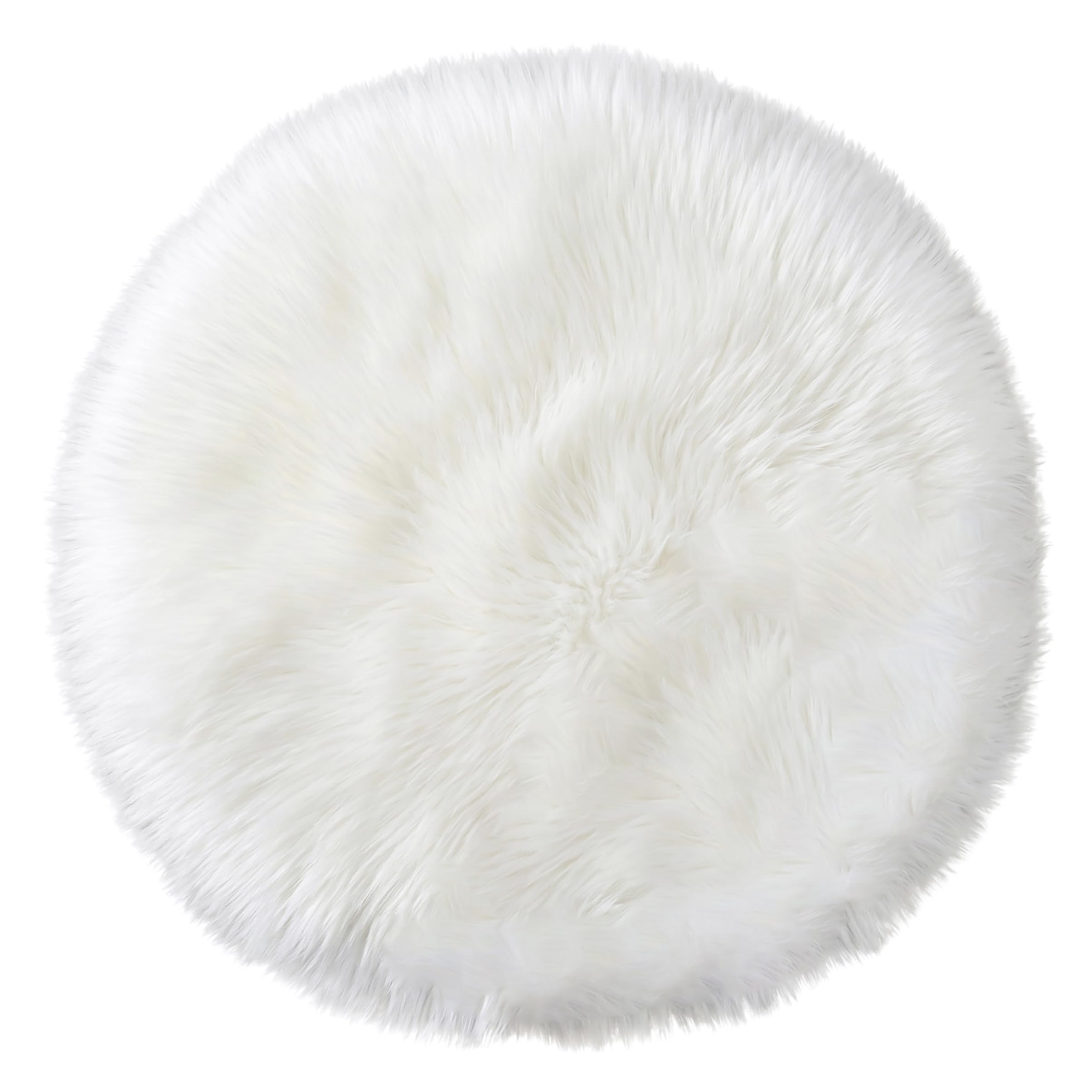 Coussin de chaise rond 45 cm blanc moelleux pour salle à manger et salon