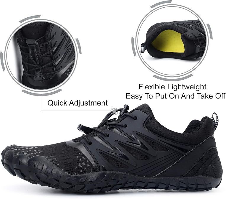 L-RUN Barefoot Water Shoes Women Mens Aqua Sock Athletic Hiking Water Sports Shoes for Swim Beach Pool Sand Diving Walking