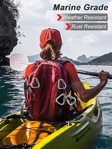 Miniatura 2 de DELSWIN Triangle Carabiner Quick Chain Links - 2.9 Inch Stainless Steel Delta Quick Link, Heavy-Duty Marine Grade Carabiner Clip for Boat, Fitness,