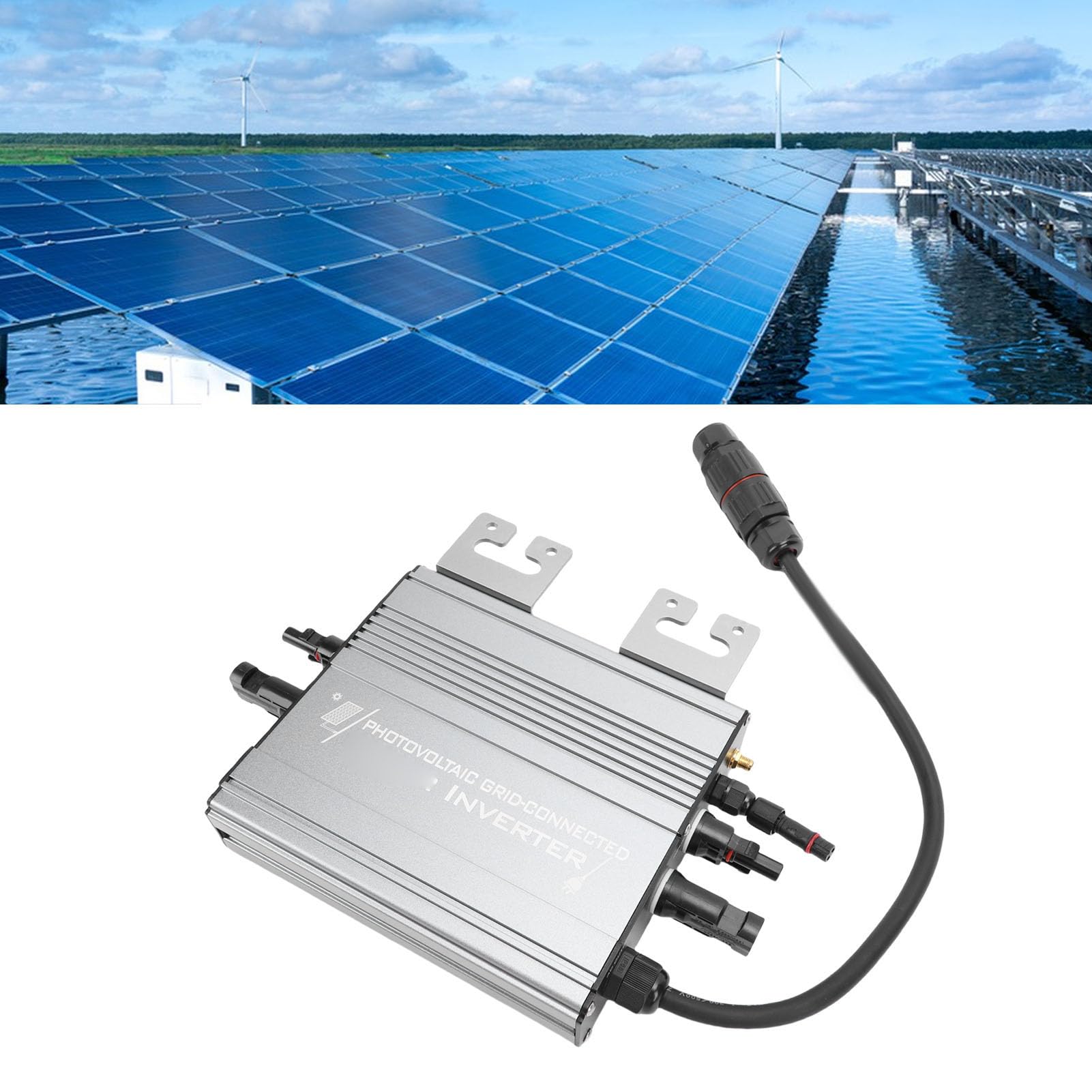 FILFEEL Mikroinwerter Sieciowy 800 W z obsługą Dwóch wejść, Aluminiowa Obudowa IP65, Zdalne Monitorowanie Wi-Fi, wydajność MPPT 99%, kompatybilność z Sieciami Prądu Przemiennego 208–240 V