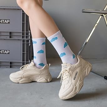Benefeet Sox Cute Patterned Crew Socks for Women Girls Fun Novelty Graphic Design Casual Cotton Dress Socks