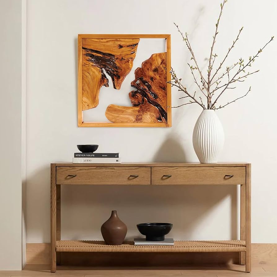 アートインテリア Amazon.com: Warmaxx Rustic Cedar Wood Wall Art 20'' x 20