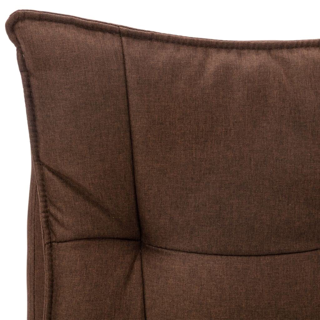 Sedia massaggiante da ufficio, in tessuto marrone, 64 x 68 x 113 – 120 cm, regolabile in altezza, con funzione sdraiata e riscaldamento per schiena, casa, ufficio, gioco, studio, camera da