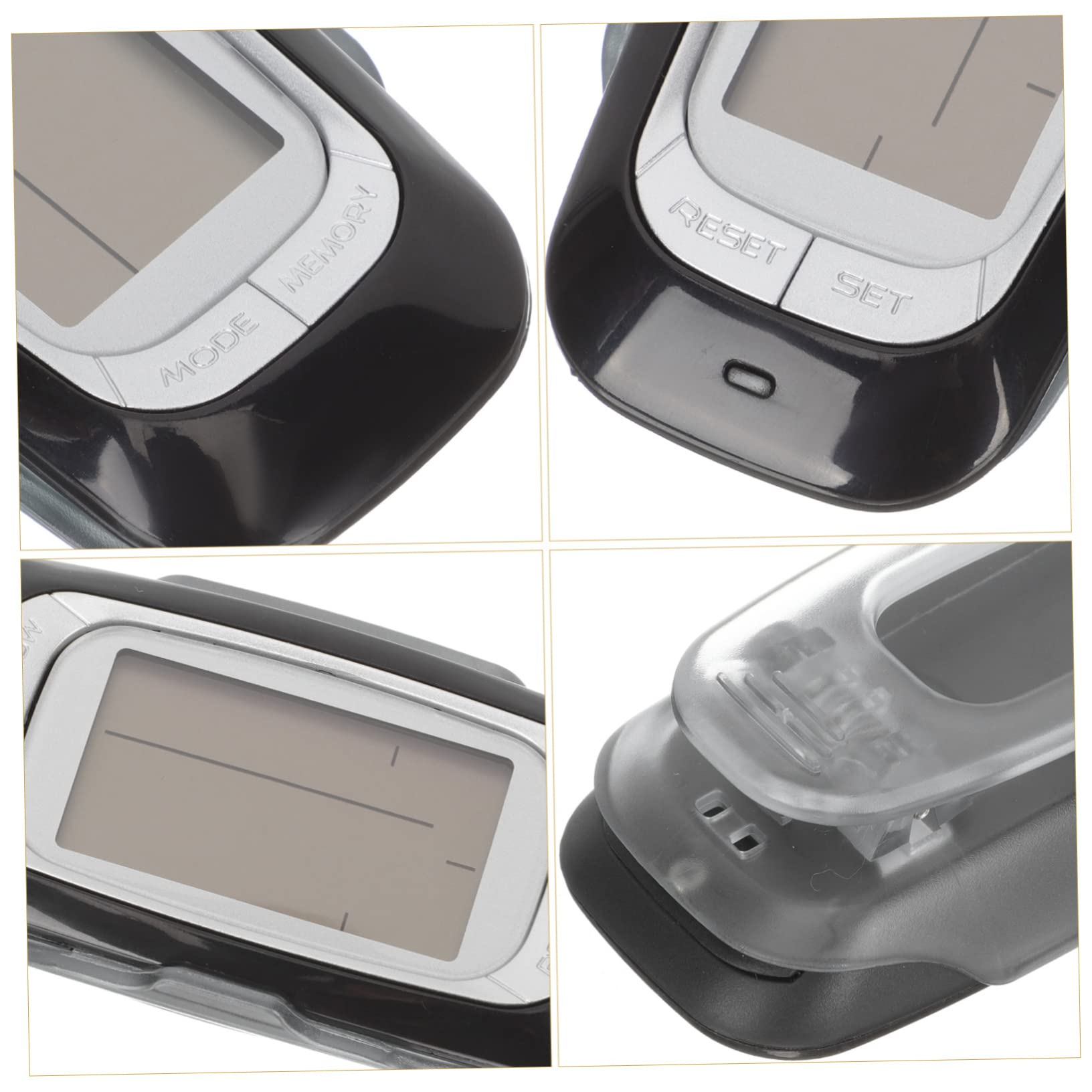 SUPVOX podomètre 3D Marcher Compteur de Pas activité avec Pince Suivi des Pas pour podomètre Simple de Poche numérique passomètre Multifonctionnel passomètre 3D Abdos