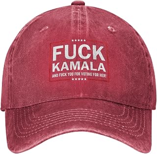 Fuck Kamala Harris Golf Hat Anti Kamala-Harris Denim Baseball Cap Running Dad Caps