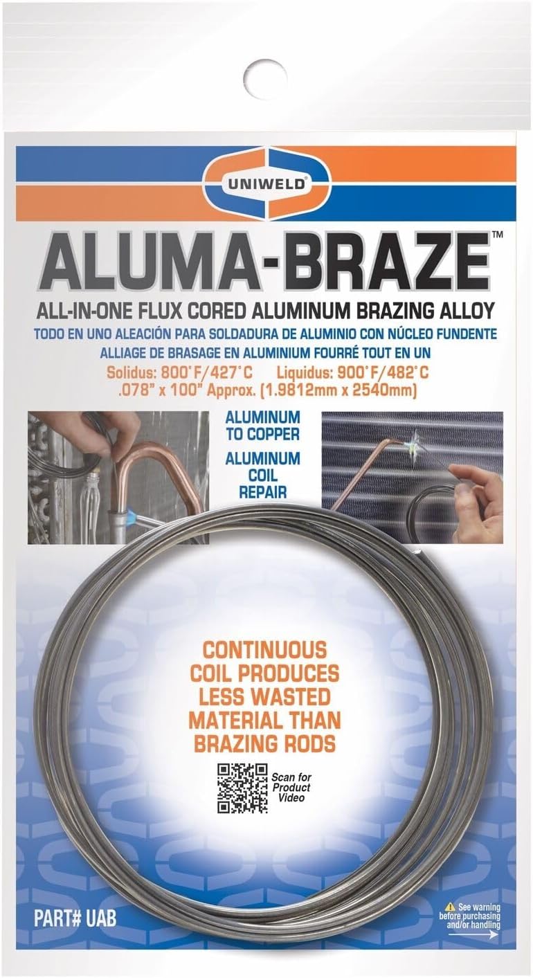 Replacement for fits Uniweld UAB Aluma-Braze All-In-One Flux Cored Aluminum Brazing Alloy Soldering