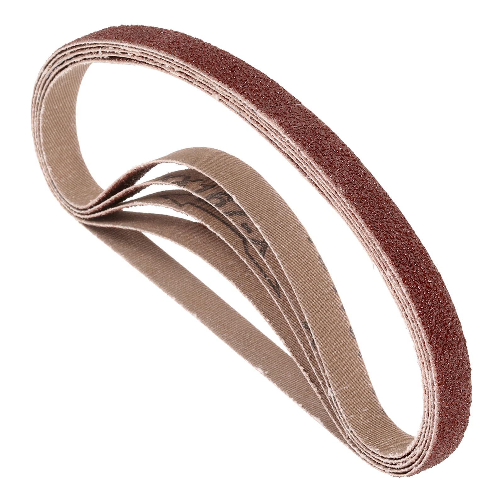 Kozelo 5 Pcs Sanding Belts 10mm x 533mm 40 Grit Aluminum Oxide Abrasive Sandpaper for Belt Sander Metal Grinding Wood Working Weld Rust Removal