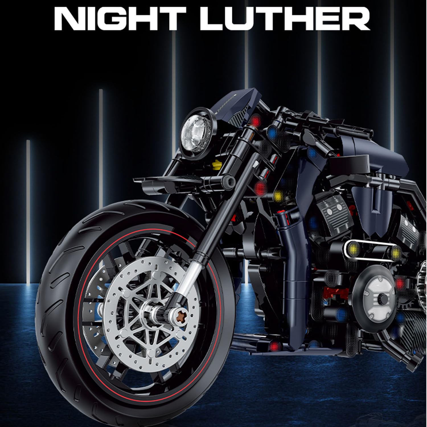 Technik Motorrad Bausteine, 623 Teile 1:8 Klemmbausteine Technik Supermotorrad, Rennen Motorrad Konstruktionsspielzeug Kompatibel mit Lgo