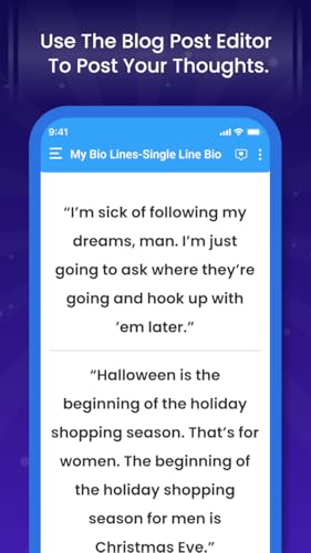 My Bio Single Lines