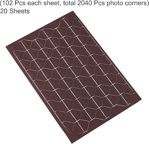 Miniatura 3 de PATIKIL Adhesivo de esquina para fotos, 20 hojas2040 unidades, etiqueta autoadhesiva de PVC para montaje de fotos, diario, álbum, diario, álbum de
