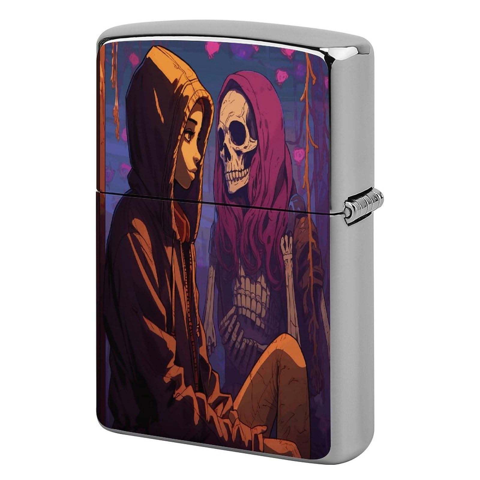 Fekiloot Girls Style And Skull Lighter Case Cover Lighter Holder