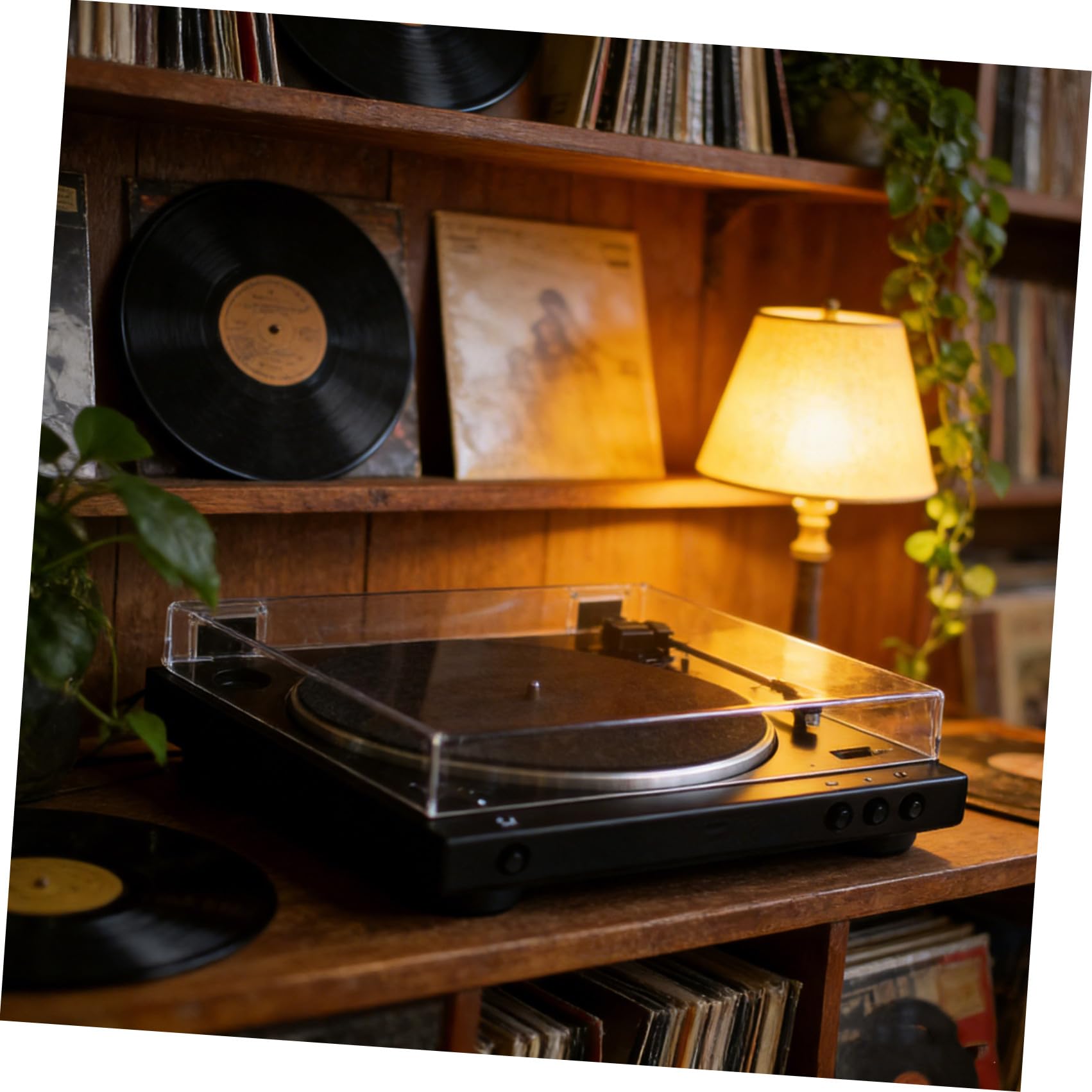MAGICLULU Copertura Antipolvere Giradischi Trasparente in Acrilico Rimovibile per Giradischi Protezione Durevole per Dischi in Vinile e Attrezzatura Audio