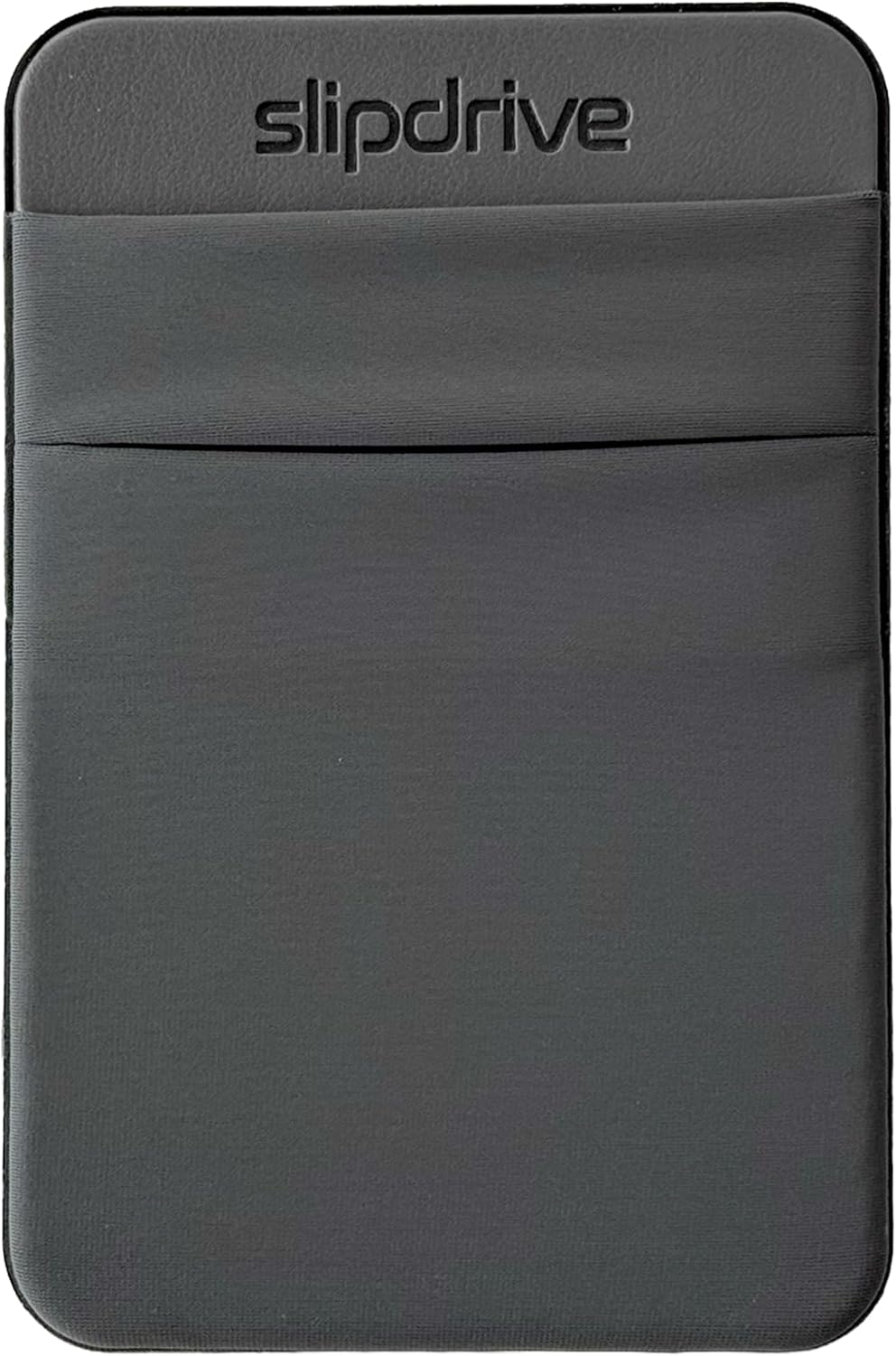 Portable Hard Drive Sleeve for Laptop - SSD Solid State Drive Holder - Dual Pocket Reusable Adhesive Storage Pouch - Stick-On External Hard Drive Carrying Case (5 x 3.25 Inch, Small, Gray)