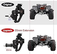 Vista 3 de Hobbypark - Paquete de 4 cubos de transmisión hexagonal de rueda de 0.472 in, acoplador combinador de aluminio, extensión de desplazamiento de 0.787