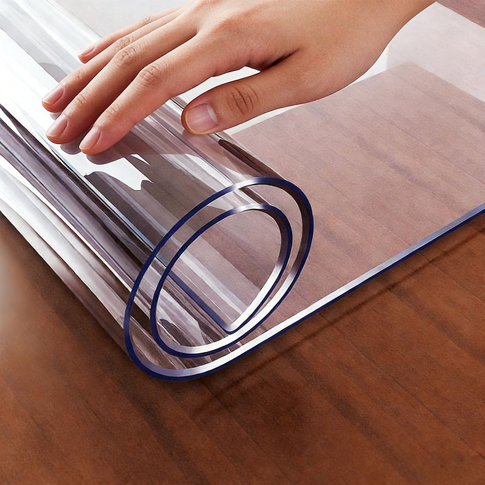 Nappe transparente en PVC pour bureau et meuble afin de protéger la table des enfants au quotidien