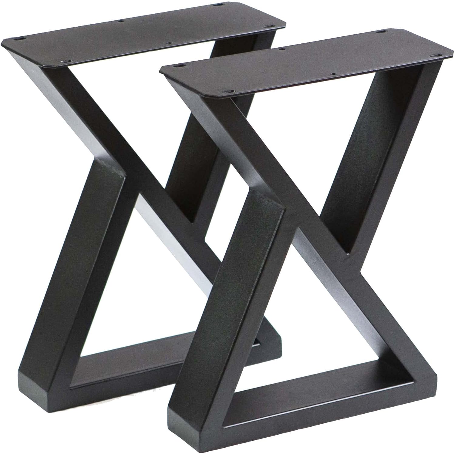 RUSTY DESIGN Bench Base, Narrow Coffee Table Legs, Z-Shape, 1 Pair