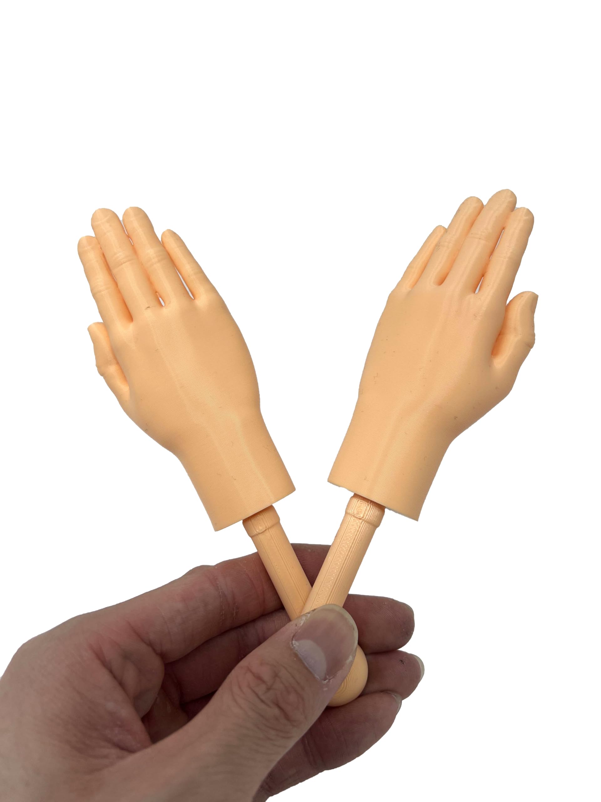 Munnygrubbers - 6 Paar winzige Hände mit Stäben – Mini-Handpuppe – Halloween-Kostüm – starke Handrequisite – Gruselfilme – Neuheit Spielzeuggeschenk – TikTok berühmt – (normales 6-teiliges Set)