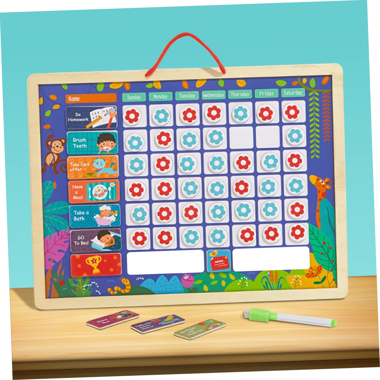 DIYEAH Autodisciplina infantil recompensa responsabilidad juguetes cuadro de buen comportamiento tabla de recompensas tabla de comportamiento
