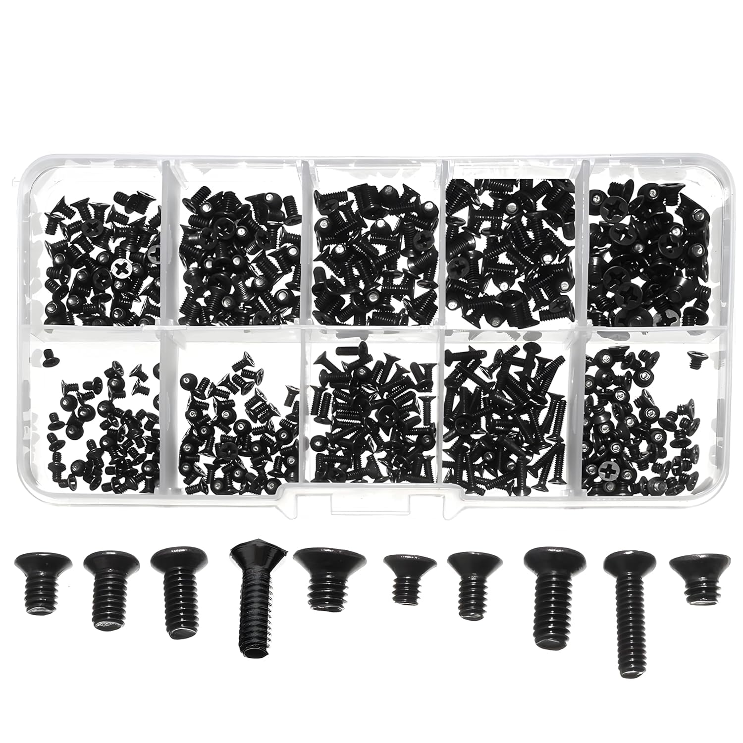 COOLCOLD 500 Pcs Laptop Screws Kit | Universal Notebook Computer Replacement Screws for SSD, HDD, Hard Drive & Keyboard Repair | Compatible with Dell, HP, Lenovo, Acer, Asus, Toshiba, Samsung (1 Box)