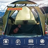 Vista 2 de Tienda de campaña para camión, impermeable PU3000mm Pickup Truck Tent para cama de camping, tienda de campaña para 2-3 personas para dormir