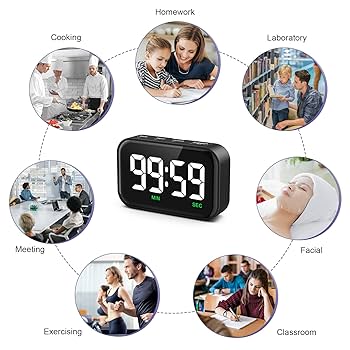 Digitaler Auto Timer Mit LED Display - Armaturenbrett Uhr Mit Temperaturanzeige - Kompakt