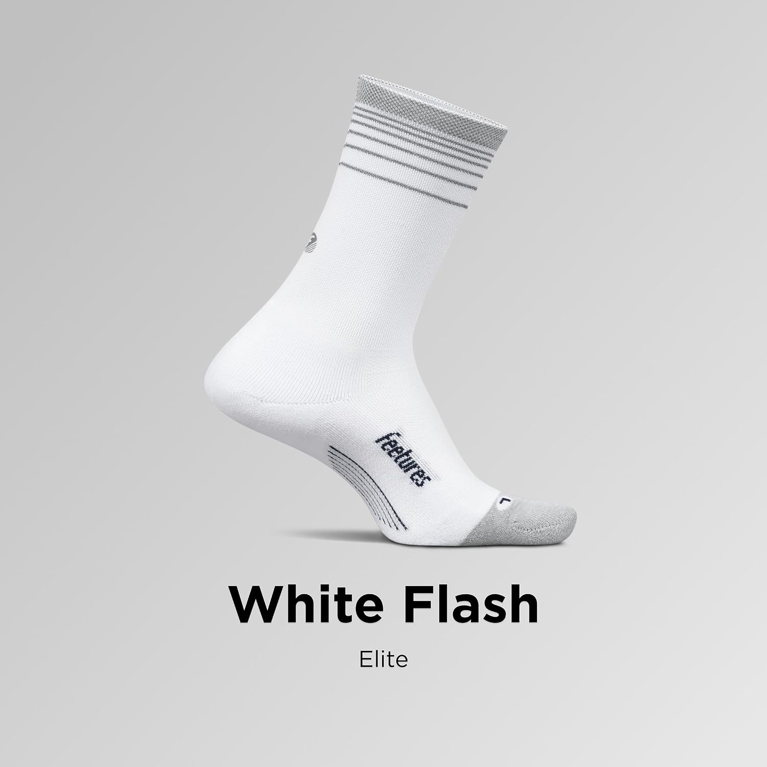 Feetures Elite Light Cushion Mini Crew Sock - Sport Sock with Targeted Compression