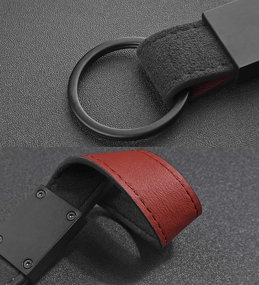 Portachiavi In Pelle Con Cinturino E Moschettone - Adatto Per Audi, BMW, Mazda, Volvo, Renault, Nissan, VW - Carocase