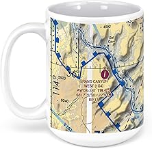 Grand Canyon West Airport, Grand Canyon West, AZ, USA FAA Sectional Aeronautical Charts Chart Mug, 15oz