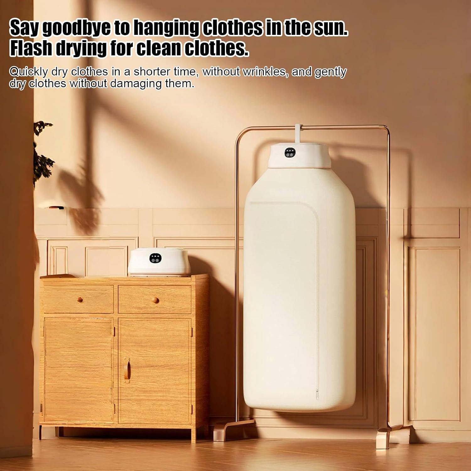 Portable Clothes Dryer - 400W Foldable Electric Machine with Timer | Compact 400W portable clothes dryer with foldable design and built-in timer. Quiet makes it ideal for apartments
