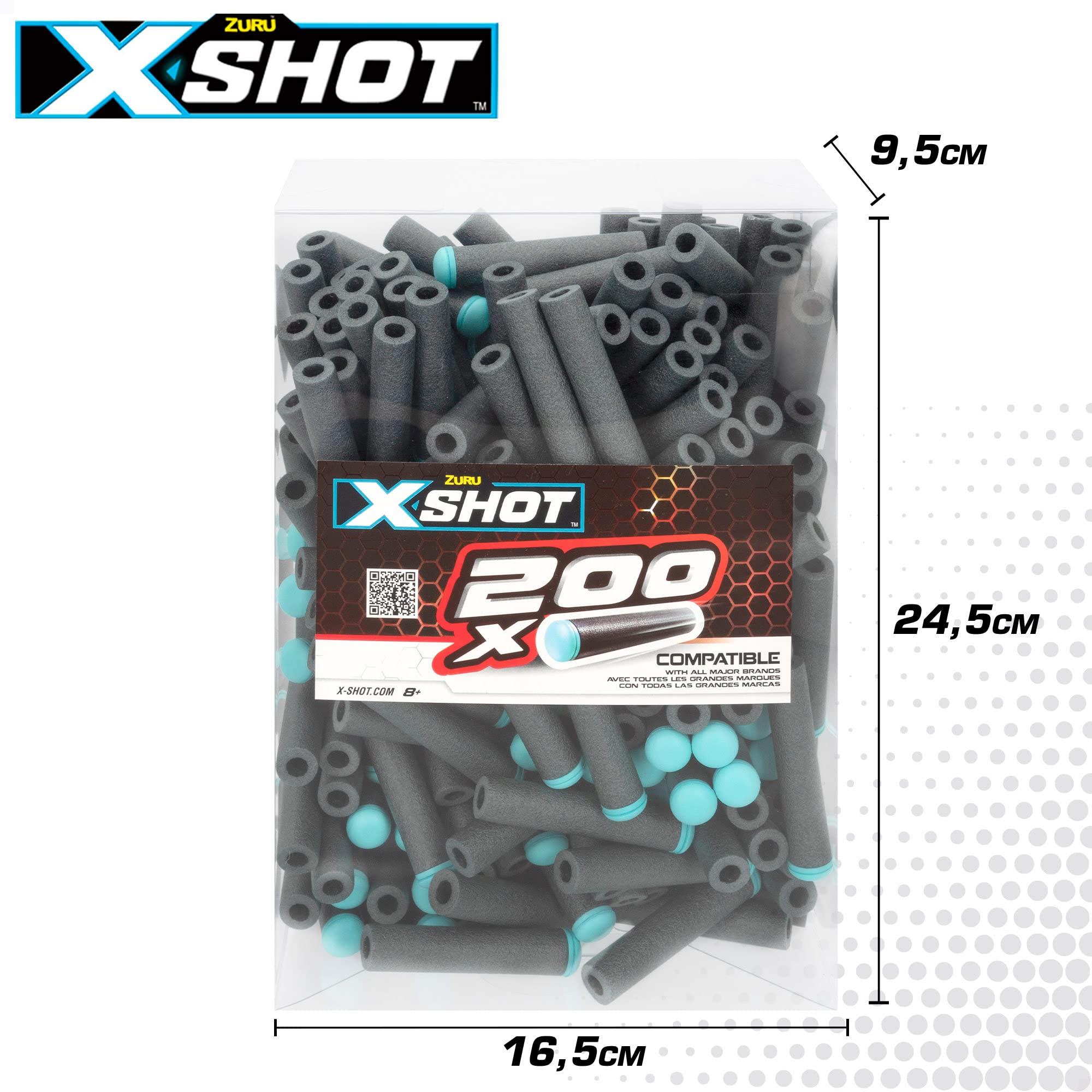 COLORBABY X-Shot, Pack de 200 dardos de espuma para pistolas de juguete, Dardos de gomaespuma de repuesto para pistolas (46926)