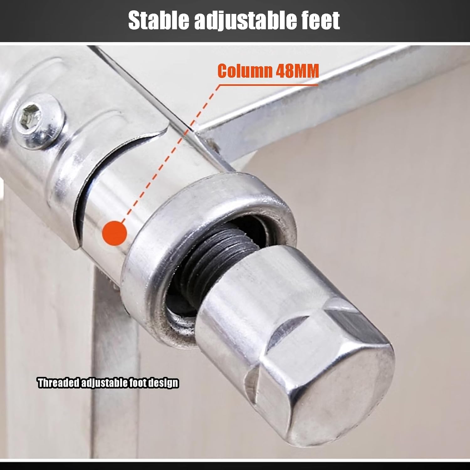 Catering Stainless Steel Table, 250KG Heavy Duty Commercial Stainless Steel Kitchen worktop with Adjustable Shelf, Stainless Steel Work Table for Kitchen Garage(80x50x80cm)