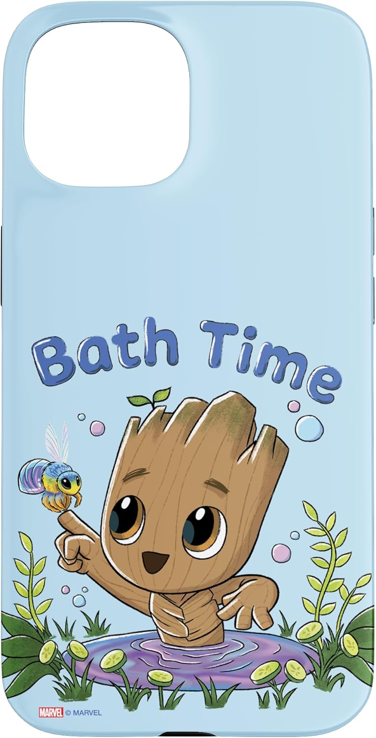 iPhone 15 Plus Marvel Studios I Am Groot Bath Time Case
