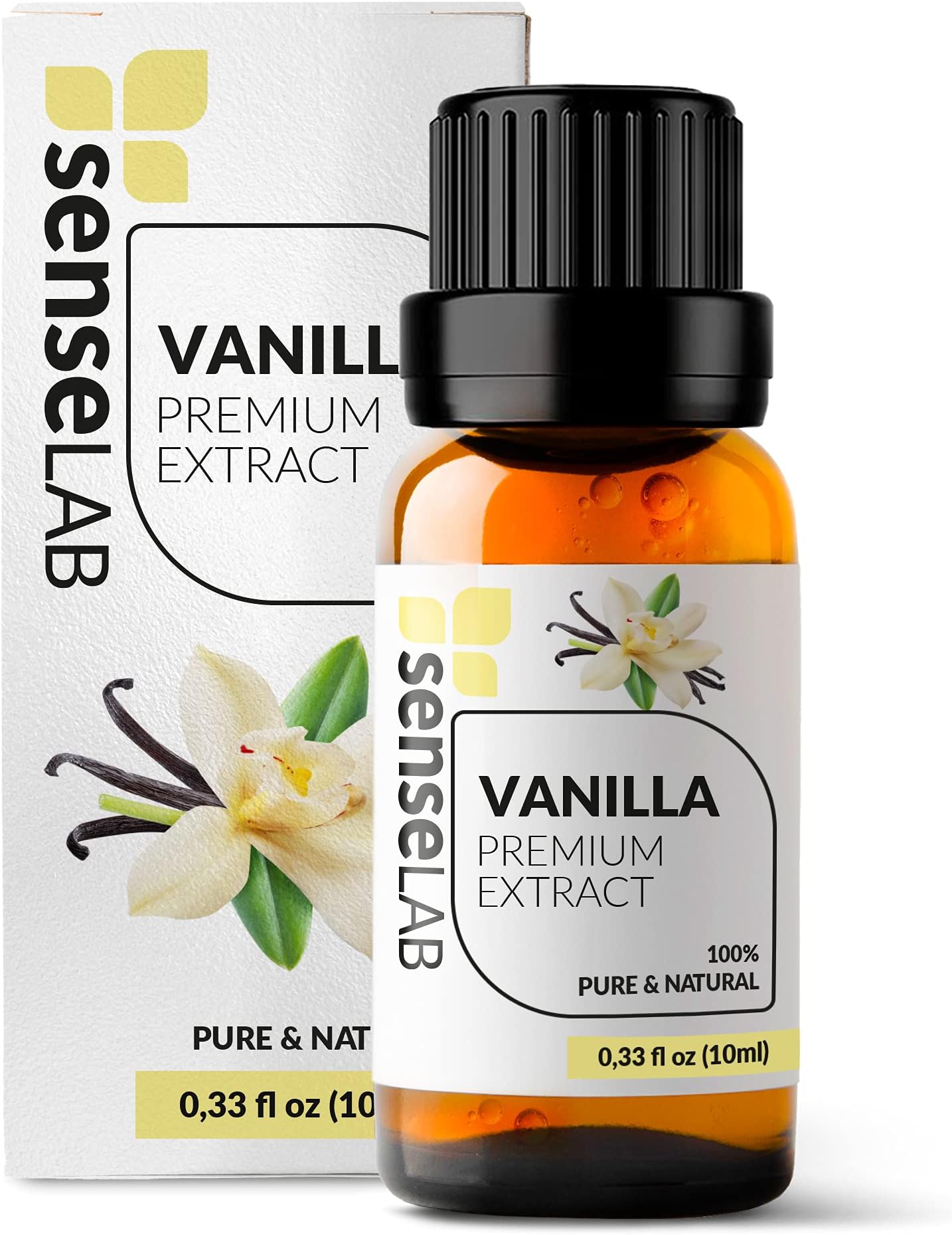 SENSELAB Vanilla Oil - 100% Pure Extract Vanilla Oleoresin Oil Therapeutic Grade (0.33 Fl Oz / 10 ml)