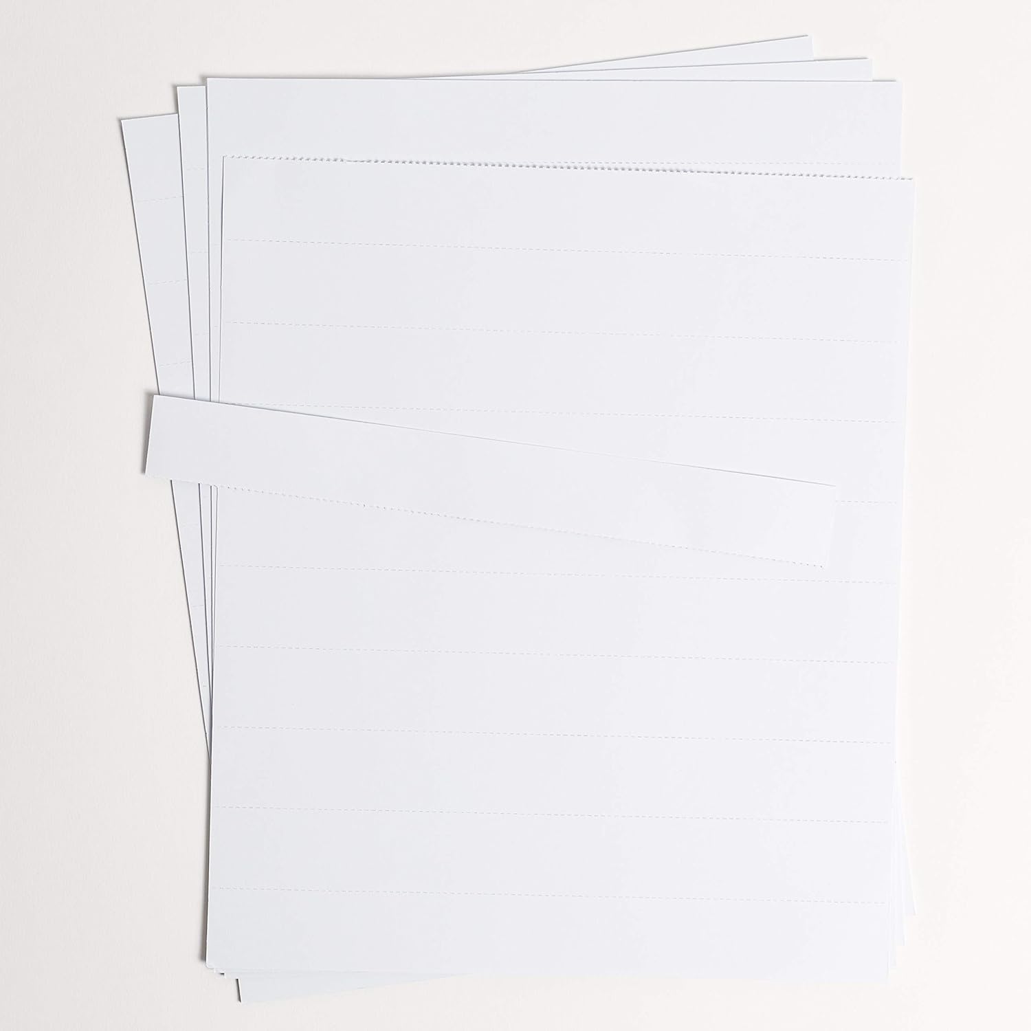 U Brands Magnetic Card Holder Paper Insert Refill, Data Cards, 1", White, 10 Pack