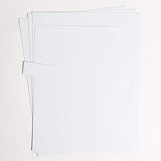 U Brands Magnetic Card Holder Paper Insert Refill, Data Cards, 1", White, 10 Pack