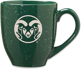 Rico Industries NCAA Colorado State Rams Primary 16 oz Team Color Laser Engraved Speckled Ceramic Coffee Mug