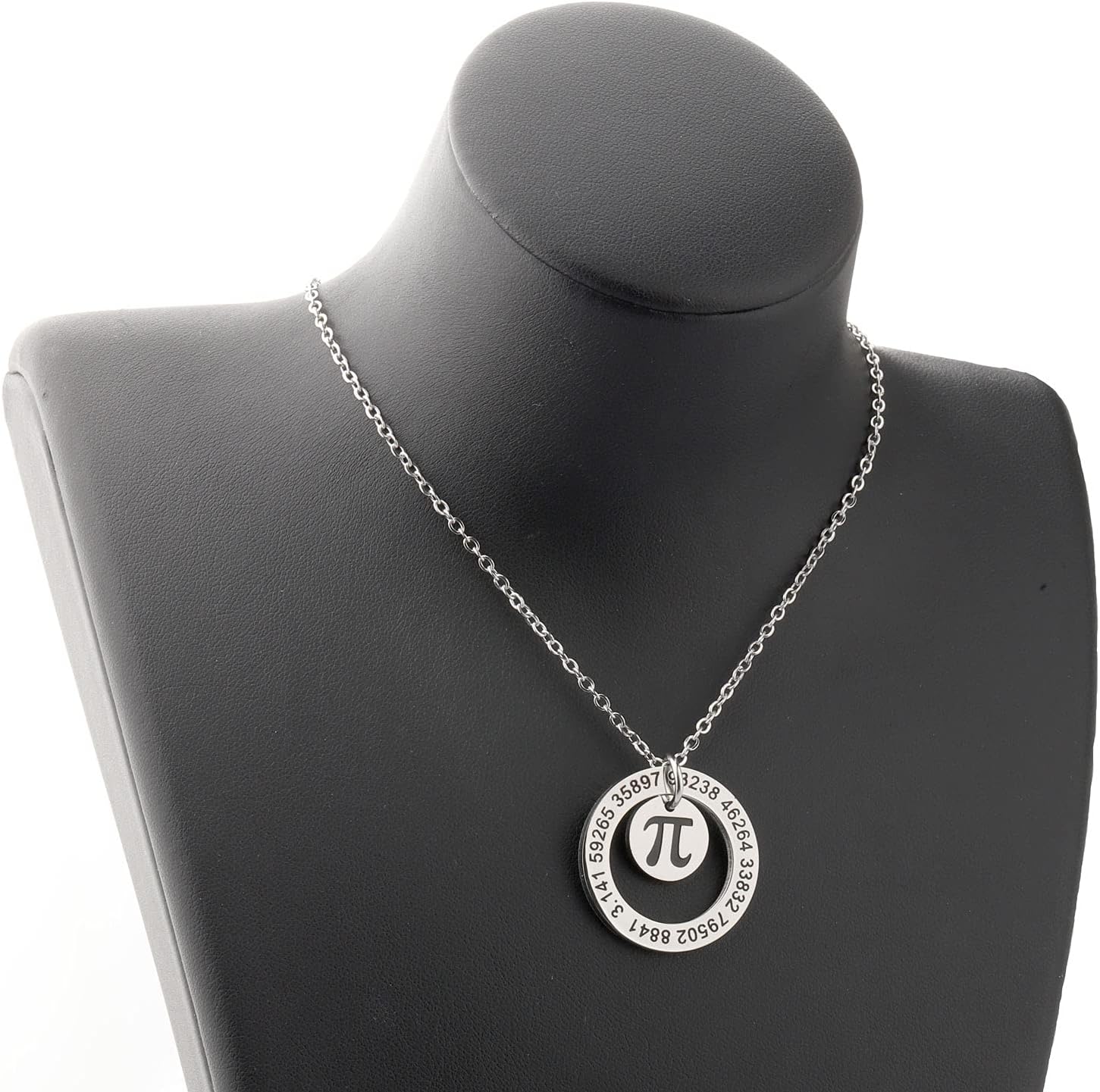 FUSTMW Math Symbol Pendant Necklace Mathematical Math Jewelry Gifts Maths Number Symbol Science Gifts (silver