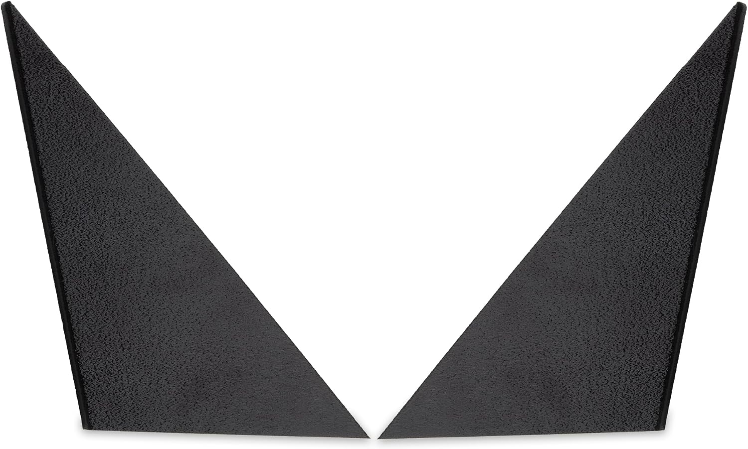 Interior Door Mirror Triangle Trim Cover Set Compatible with 2003-2012 Mercedes-Benz SL500 SL550 SL600 SL55 SL63 SL65 AMG R230, Left and Right Mirror Sail Panel Replaces A2307200511 A2307200611, Black