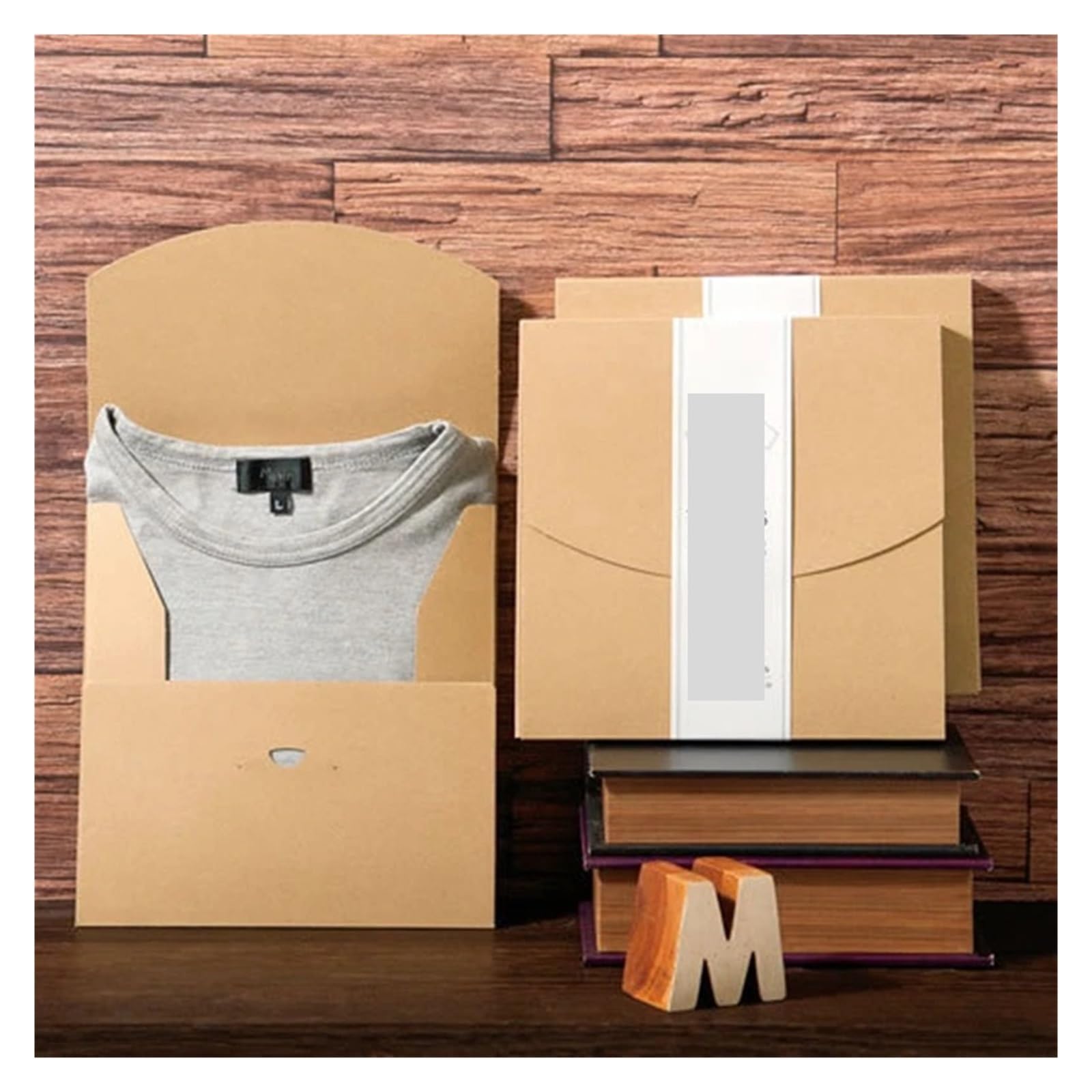 10 Stück leere Kraftpapier-Umschlag-Verpackungsbox für Weihnachten, Geburtstage