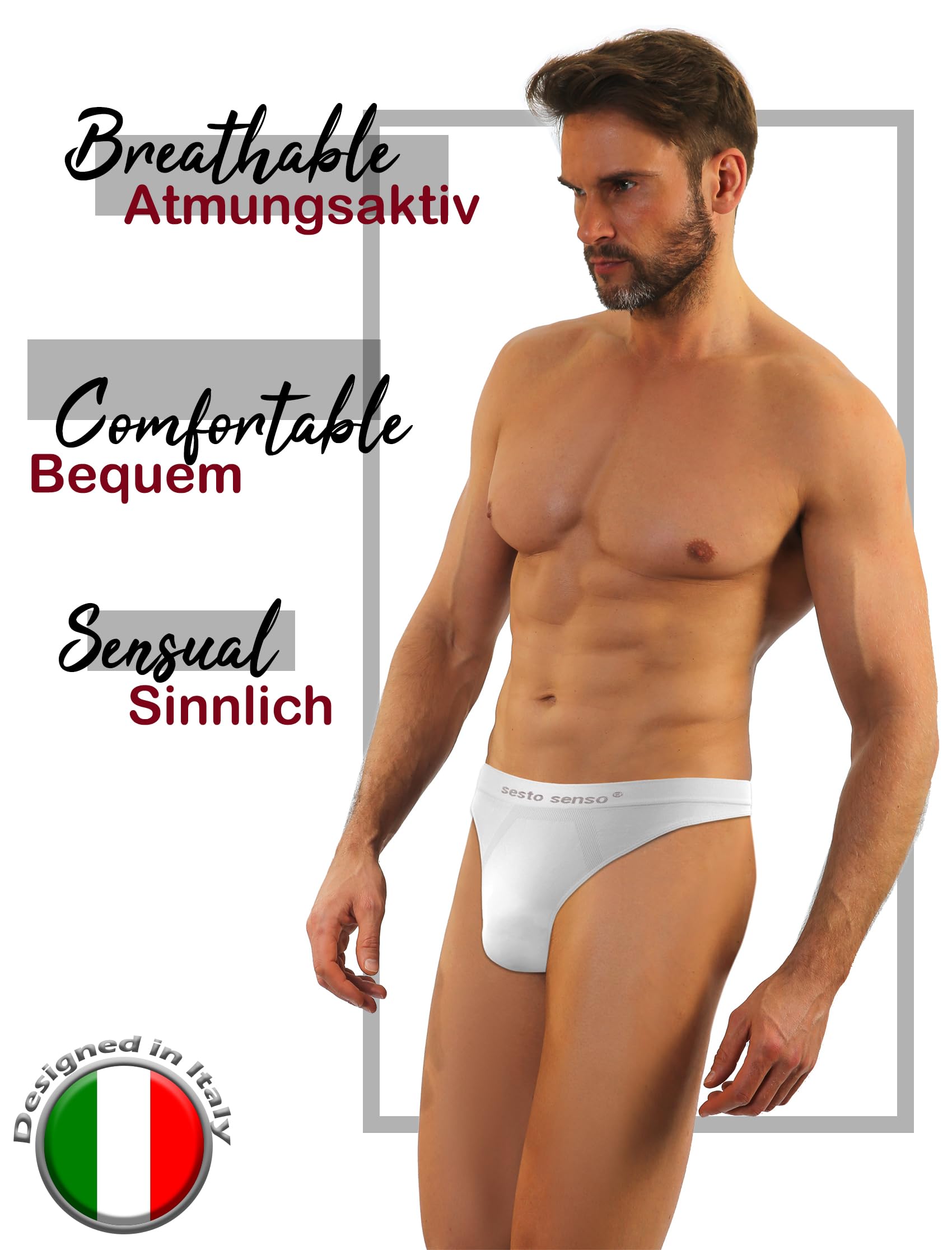 sesto senso Homme String sans Couture G-Strings Sexy Lot de 3