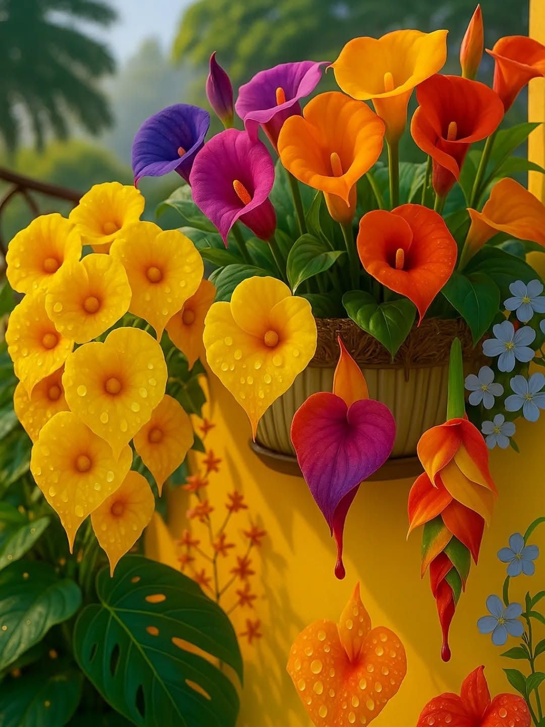 Beautiful Calla Lily for Planting UK, Hardy Perennial, Excellent Display, Mix Greening Flower, Natural Organic, Wedding, Balcony Garden-10 Bulbs-J — image 1