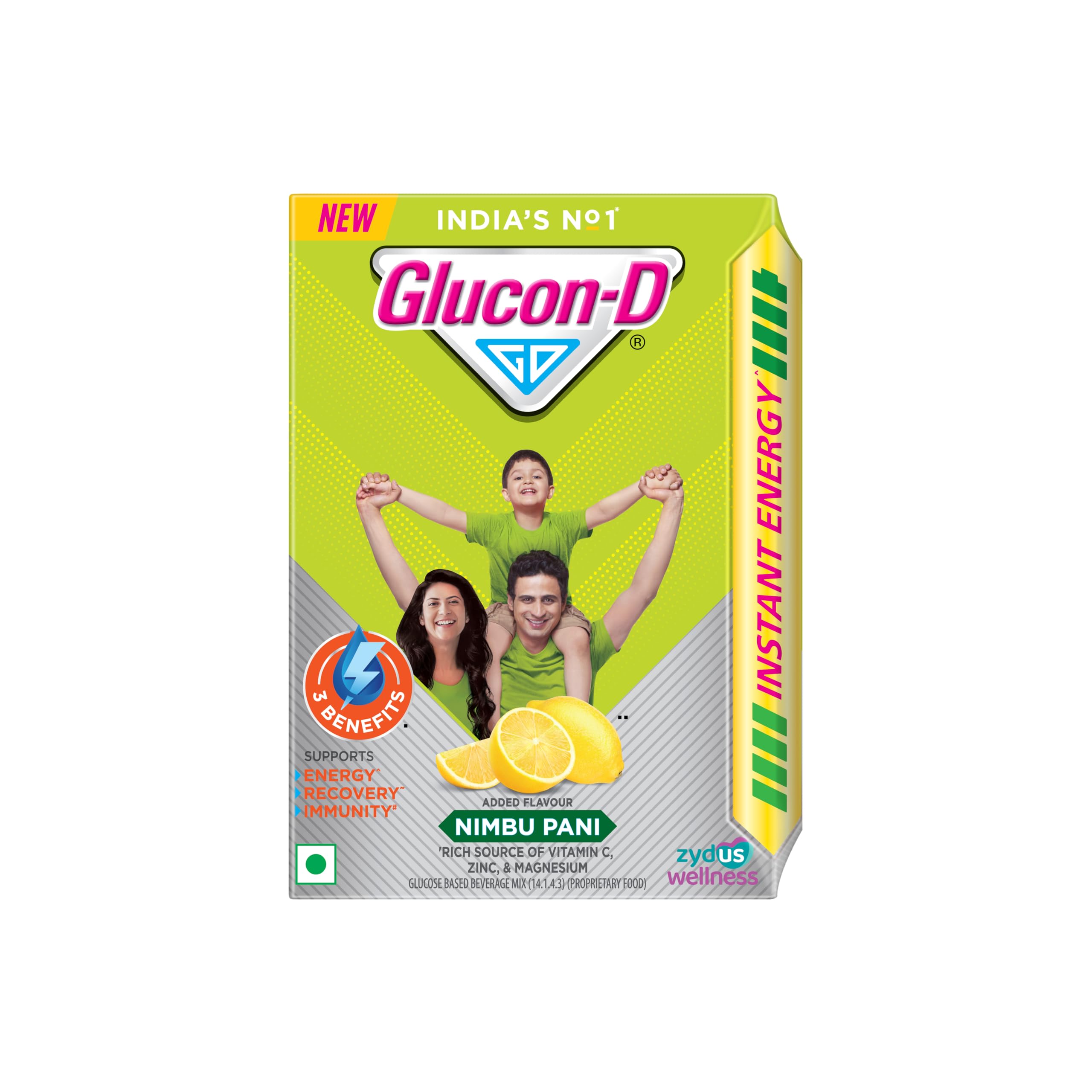 Glucon-D Instant Energy Drink Powder Refill 450g | Energy, Recovery, Immunity | Mango Blast — Amazon image 12