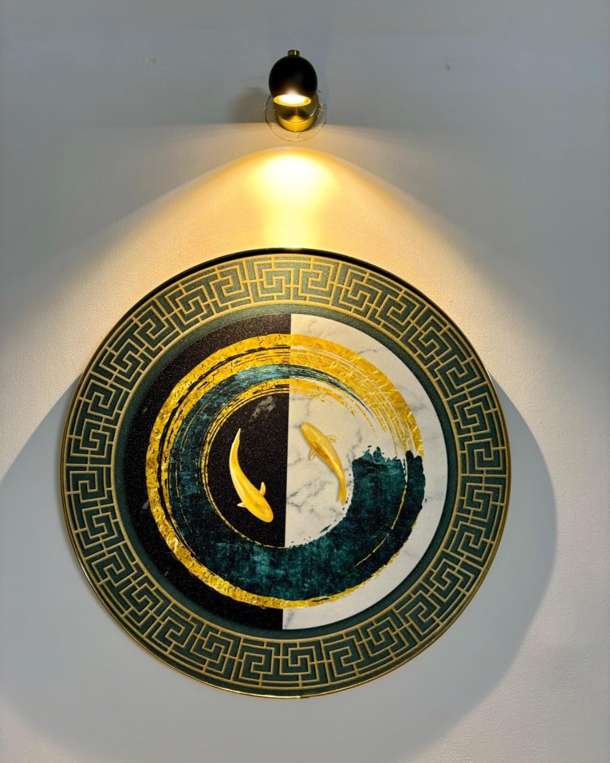 SAF Large Round Abstract Art Wall Painting with golden frame Vinyl Sparkle laminated||Home décor Painting,Living Room, Bedroom,Office Room Decor - Painting for Wall Decoration GR-17 (B0D6NL4CQC) Amazon Price History, Amazon Price Tracker